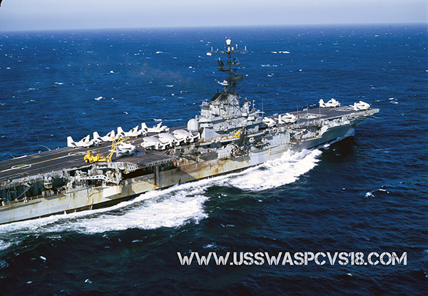 Aerial pictures of the USS Wasp
